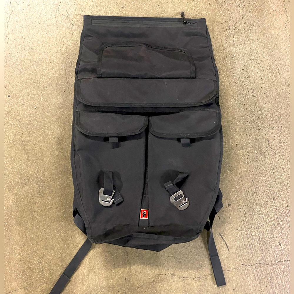 USA-made CHROME Industries Pawn Rolltop Backpack ballistic nylon lumbar support